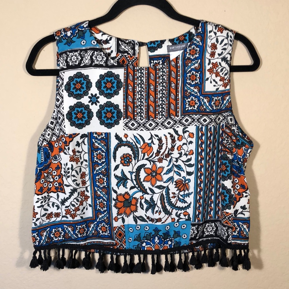 EARTHBOUND Bohemian Crop Top W/ Tassels
